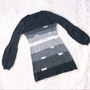 Neslay Paris multi stripe sweater dress